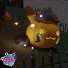 halloween pikachu pumpkin art support unsupported eashy print ez pokemon fear decoration sweets candle unite pumpin 3d print model - Mito3D