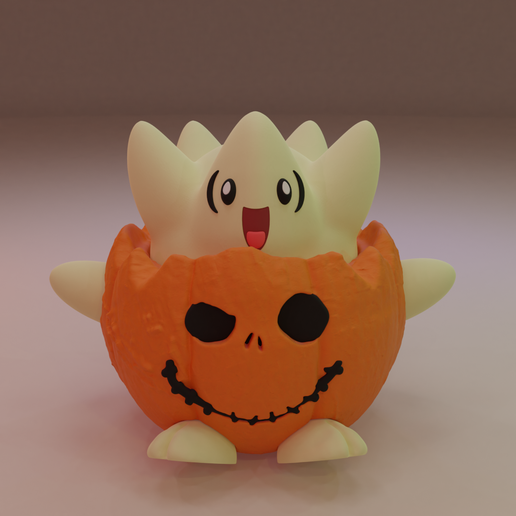 Halloween Pokemon Togetti arte zucca carina figurina 3D print model - Mito3D