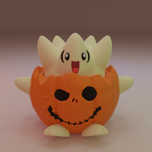 halloween pokemon - togepi art pumpkin cute figurine 3d print model - Mito3D