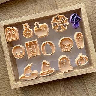 halloween polymer clay cutter set 10 earring cookie jewellery making 3d printing cutters craft supplies diy handmade crafting design sculpting tools jewelry printed 3d print model - Mito3D