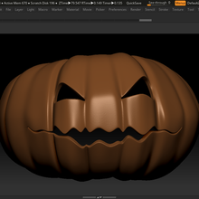 halloween pumpkin art toy 3d print model - Mito3D