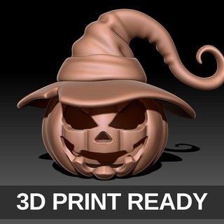 halloween pumpkin lantern horror evil scary food zbrush ztl fruit jack farm face decoration nightmare 3d print model - Mito3D