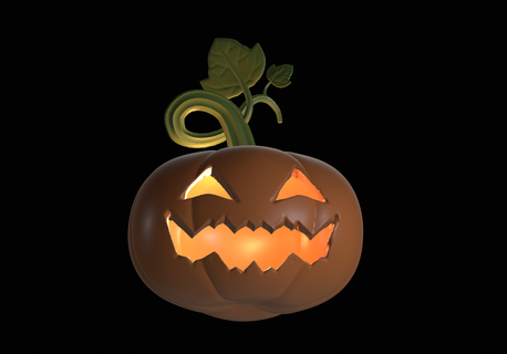 Halloween citrouille peur terreur Octobre épouvantail tour traiter 3d print model - Mito3D