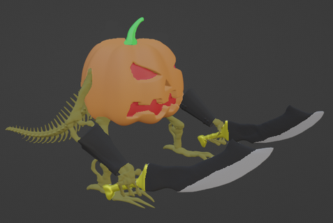 halloween pumpkin terror fear 3d print model - Mito3D