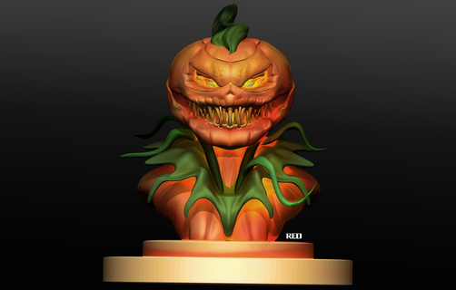 Halloween Kürbis Kunst halloweenxcults 3d print model - Mito3D