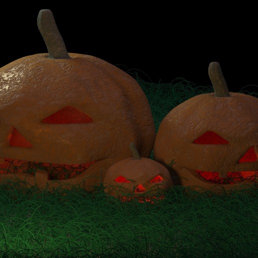 Bruxas abóbora arte terror 3D print model - Mito3D