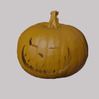 halloween pumpkin - jack-o'-lantern key ring pendant earring 3d print model - Mito3D