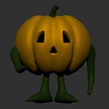 halloween pumpkin 2 game figure figurine toy 3d print model - Mito3D