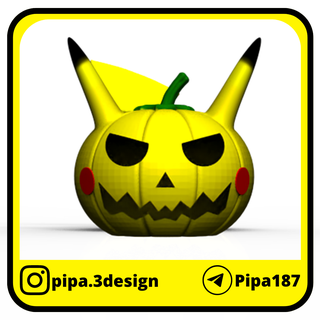 halloween pumpkin add battery operated candle pikachu witches scary night fear candy maker witch sweet children pumpkins pokemon 3d print model - Mito3D