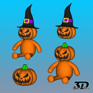 Halloween zucca corpo ombreggiatura Bambola decorazione festa 3d print model - Mito3D