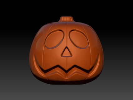 halloween pumpkin candle fruit skull 3d print model - Mito3D