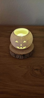 halloween pumpkin candle holder 3d print model - Mito3D