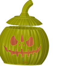 la zucca di halloween candela rituale magia 3d-stampa cnc art decorativo decorazione del giardino concreto il design scultura intaglio legno l'intaglio fresatura incisione capacità gli spiriti maligni strega pozione magico pentola pot vaso imbarcazione candeliere 3d print model - Mito3D