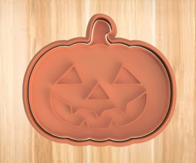 halloween pumpkin cookie cutter - cookies cutting stamp kitchen 3d print model - Mito3D