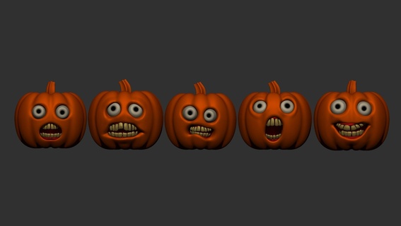halloween pumpkin decoration horror holiday fun toy statue figure 3d print model - Mito3D