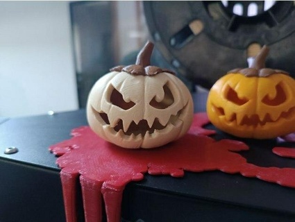 halloween pumpkin easy-to-print version decoration 3d print model - Mito3D