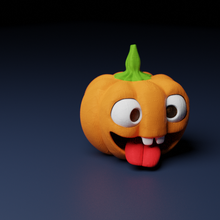Halloween citrouille emoji mouvement art jouet 3d print model - Mito3D
