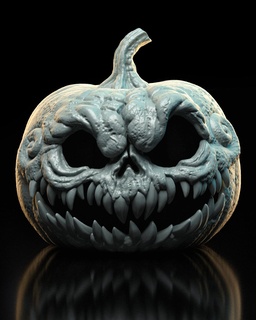 Víspera Santos calabaza ojos halloween escalofriante decoración horror cráneo 3d print model - Mito3D