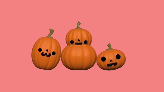 halloween pumpkin ghost bat skeleton candy Art 3d print model - Mito3D