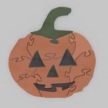 halloween pumpkin jigsaw puzzle animal toy 3d print model - Mito3D