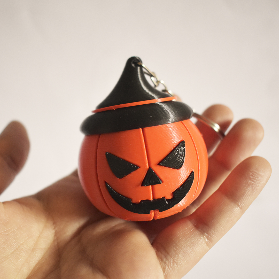 halloween pumpkin key chain keychain 3D print model - Mito3D