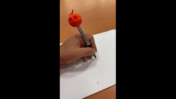 halloween pumpkin keychain pencil holder cover terror terrifying key rings cubreboli pen ballpoint 3d print model - Mito3D