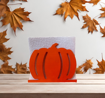 halloween pumpkin napkin holder napkinholder napkins autumn ornaments fall party towels easy print 3d print model - Mito3D