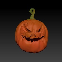 la calabaza de halloween v1 art el miedo pavor terror deco decoración 3dimpact 3d print model - Mito3D