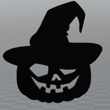 la calabaza de halloween varios decoración el logotipo imán 3d print model - Mito3D