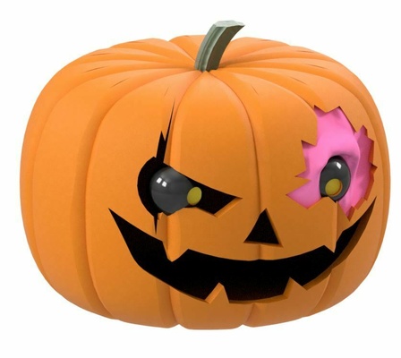 halloween pumpkins pumpkin terror figure trick candy bat ghost calabaza hallowen truco animals gadget 3d print model - Mito3D