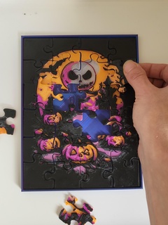 halloween puzzle 24 pieces blind moonlight game children development 3d print model - Mito3D