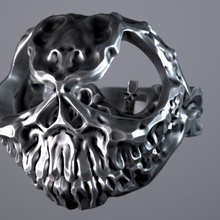 halloween anel jóias 3d print model - Mito3D