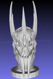 Bruxas Sauron abóbora cabeça senhor argolas halloweenxcults 3d print model - Mito3D