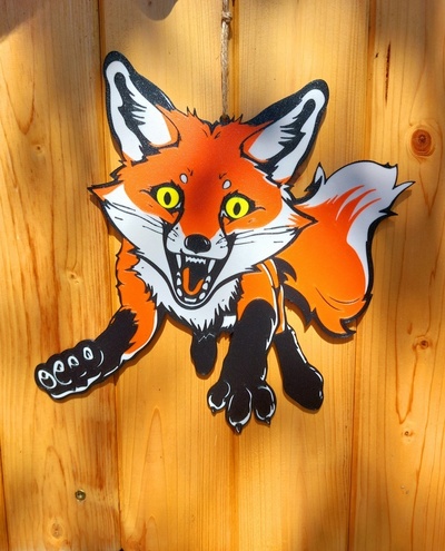 halloween scary fox window decoration home 3dwallart 3d animal art colored decor halloween2023 halloween2024 home multi-color multicolor multicolored multicolors print nosupport nosupports wall wallart walldecoration mount deco 3d print model - Mito3D