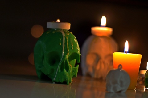 halloween scary skull keychain scarry lotr buzz garden house dragon 3d print model - Mito3D