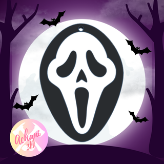 halloween scream keychain mask terror suspense cinema movie ghostface 3d print model - Mito3D