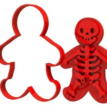 Halloween scheletro biscotto goffratrice taglierina 3d print model - Mito3D