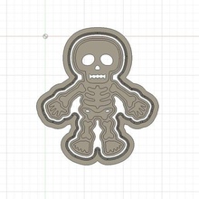 Halloween scheletro biscotto fondente taglierina goffratrice 3d print model - Mito3D