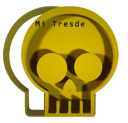 halloween skull fear scary witch night skeleton bones cutting marker cutter stamp cookie 3d print model - Mito3D