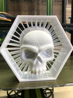 halloween skull 'strand art' 3d print model - Mito3D