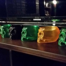 halloween skull container art sculptures decoration 3d print model - Mito3D