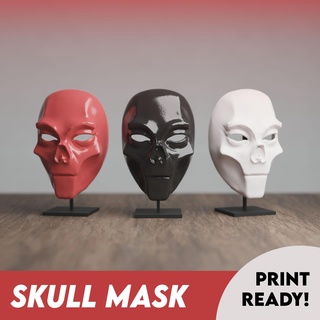 halloween skull face mask 3d print model - Mito3D