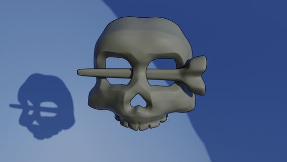 Halloween crâne cheveux épingle horreur 3d print model - Mito3D
