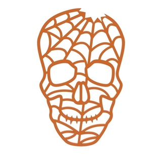 halloween skull wall art decor decoration ghost 3d print model - Mito3D