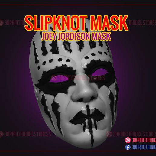 Víspera Santos nudo corredizo máscara joey jordison juego casco cosplay disfraz personalizado horror miedo Siniestro demonio oscuro 3D print model - Mito3D