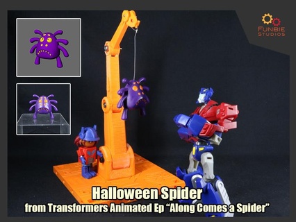 Halloween Spinne Transformer animiert Spiel 3d print model - Mito3D