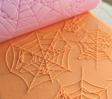 Halloween araignée toile texture rouleau argile polymère boucles d'oreilles coupeur 3d print model - Mito3D