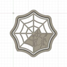 halloween spiderweb cookie fondant cutter embosser 3d print model - Mito3D