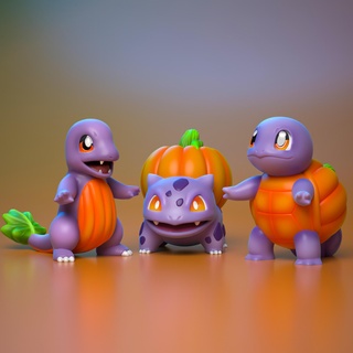 halloween starters pokemons Art pokemon pokemongo eevee vaporeon jolteon bulbasaur charmander squirtle 3d print model - Mito3D