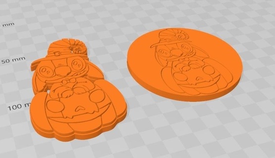 Halloween stritch sottobicchiere cucire sottobicchieri zucca 3d print model - Mito3D